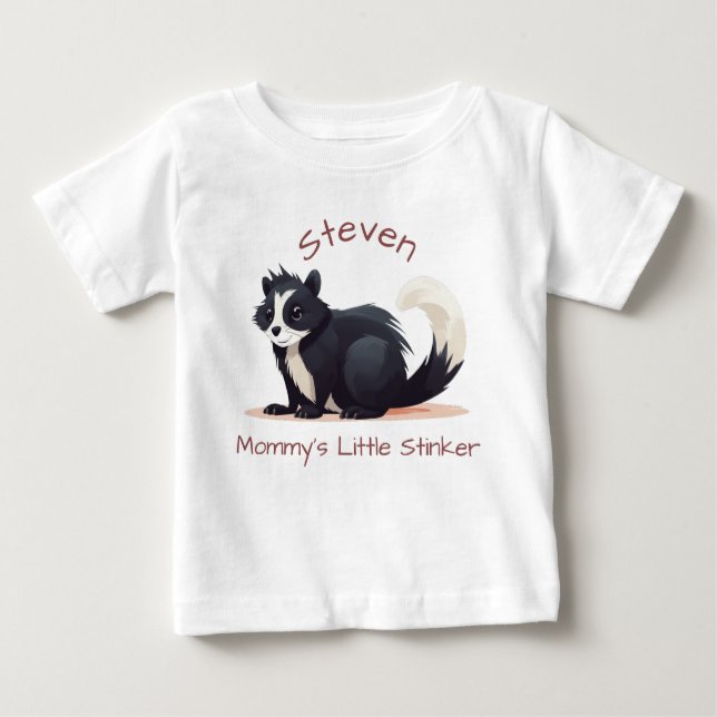 Mommys Little Stinker Niedlich Skunk Baby T-shirt (Vorderseite)