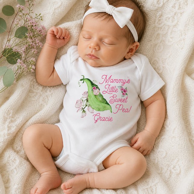 Mommy's Little Sweet Pea Baby T - Shirt oder Stram (Mommy's Little Sweet Pea Baby Bodysuit)