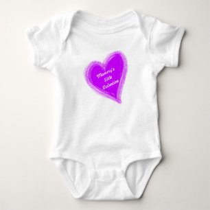 Mommy's Little Valentine Lila Heart Baby Strampler