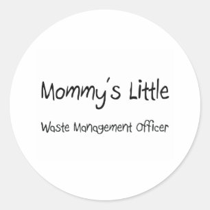 Mommys Little Waste Management Officer Runder Aufkleber