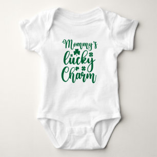 Mommy's Lucky Charm St Patrick's Day Baby Bodysuit Baby Strampler
