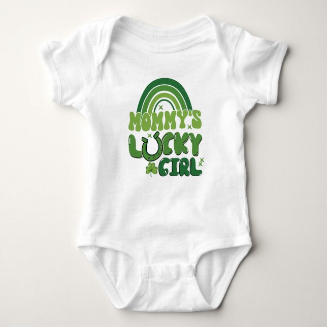 Mommy's Lucky Irish Girl Toddler Kids Baby Strampler (Vorderseite)