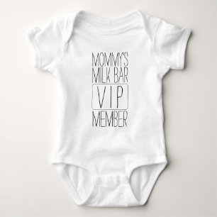 Mommy's milch Bar VIP Mitglied Baby Jersey Bodysui Baby Strampler