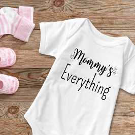 Mommy's Personalisierte Schwarz Text Custom Unisex Baby Strampler