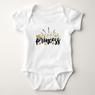 Mommy's Prinzessin Typografie Baby Strampler