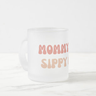 Mommy's Sippy Cup - Funny Wine Labels für Junge Mü Mattglastasse