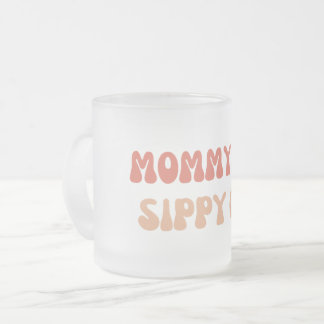 Mommy's Sippy Cup - Funny Wine Labels für Junge Mü Mattglastasse