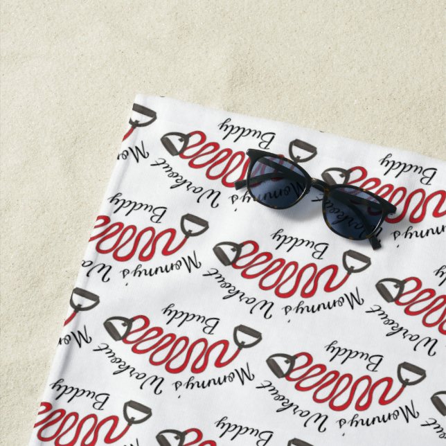 Mommy's Workout Buddy trainieren Widerstandsbänder Strandtuch (Beispiel)