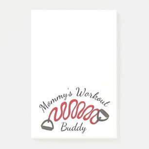 Mommy's Workout Buddy Übungsresistenz Band Post-it Klebezettel