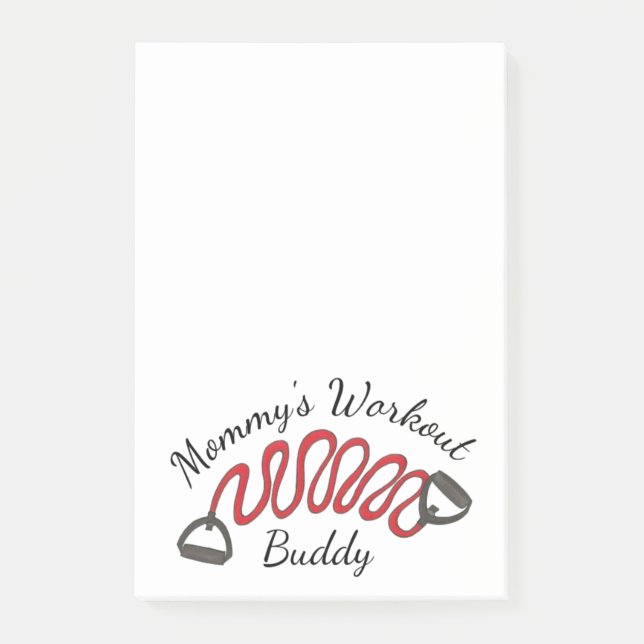 Mommy's Workout Buddy Übungsresistenz Band Post-it Klebezettel (Vorderseite)
