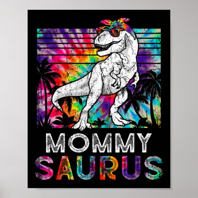 Mommysaurus Dinosaur Mami Saurus Familie passend  Poster (Vorne)