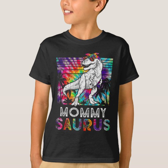 Mommysaurus Dinosaur Mutter Saurus Familie passend T-Shirt (Vorderseite)