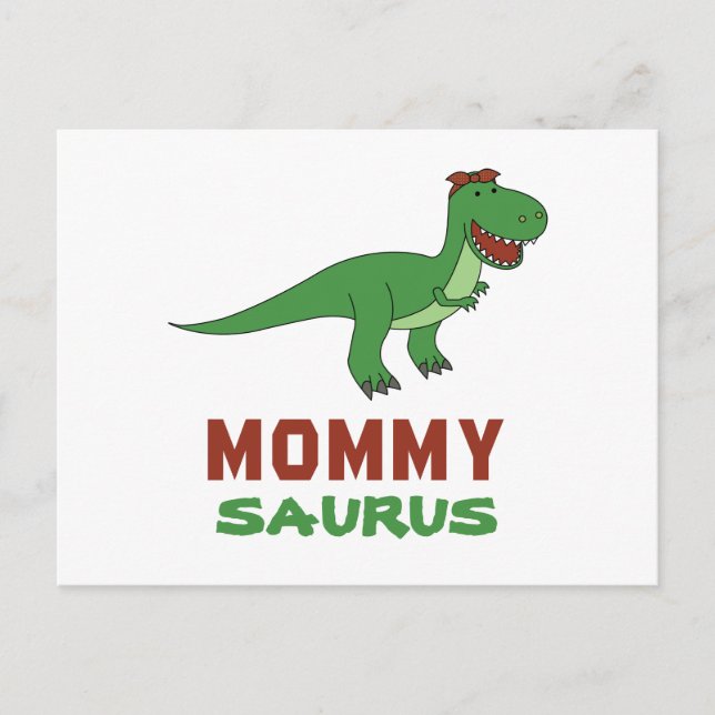 Mommysaurus Dinosaur T-Rex Dino Mama Muttertag Postkarte (Vorderseite)