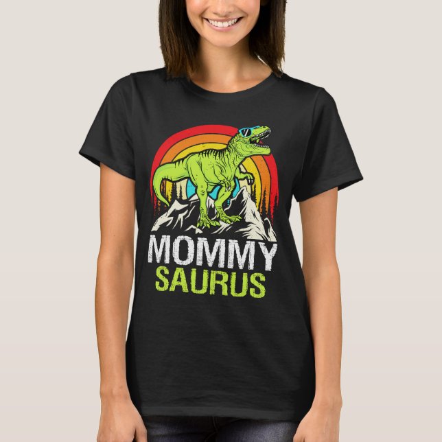 Mommysaurus Dinosaur T Rex Mommy Saurus Funny Mama T-Shirt (Vorderseite)