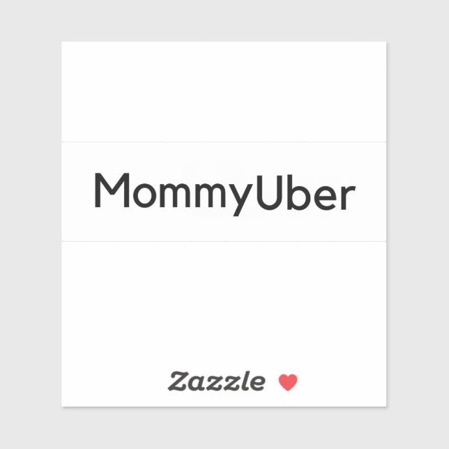 MommyUber Uber Car Sticker (Blatt)