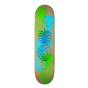 Momona Ananas-hawaiisches tropisches Imitat Skateboard