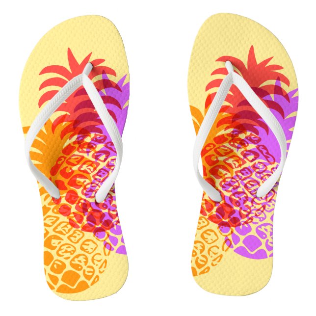 Momona Ananashawaiischer tropischer Reversible Flip Flops (Fußbett)