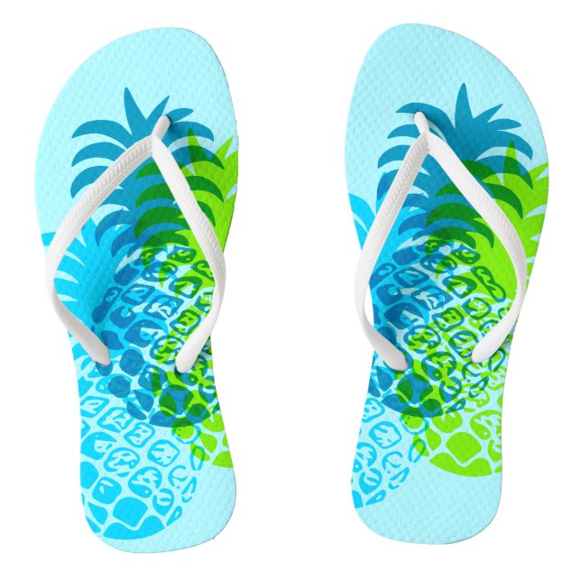 Momona Ananashawaiischer tropischer Reversible Flip Flops (Fußbett)