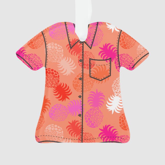 Momona Hawaiian Tropical Pineapel Aloha Shirt Ornament (Vorderseite)