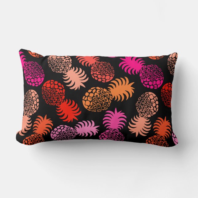 Momona Hawaiian Tropical Pineapse reversible Lendenkissen (Vorderseite)