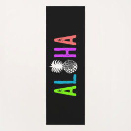 Momona Pineapple Aloha Hawaiian Tropical - Black Yogamatte