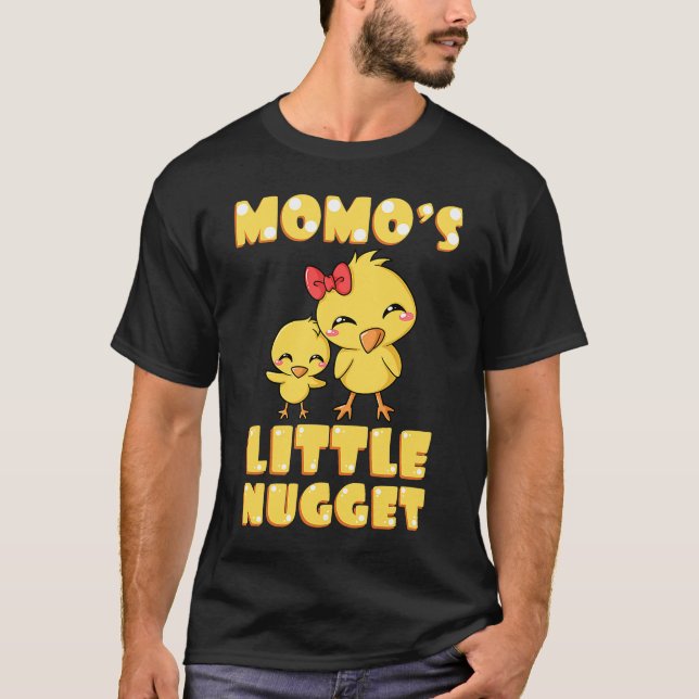 Momo's Little Nugget Chicken Lover Großmutter Mot T-Shirt (Vorderseite)
