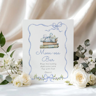 Momosa Bar Neues Kapitel Blaues Schleifen-Babyjung Poster