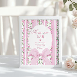 Momosa bar Pink Bow Love Shack Baby Poster