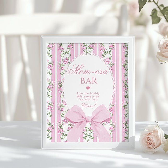 Momosa bar Pink Bow Love Shack Baby Poster (Von Creator hochgeladen)