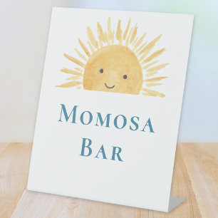Momosa Bar Sonnen-Themen-Baby-Party Sockelschild