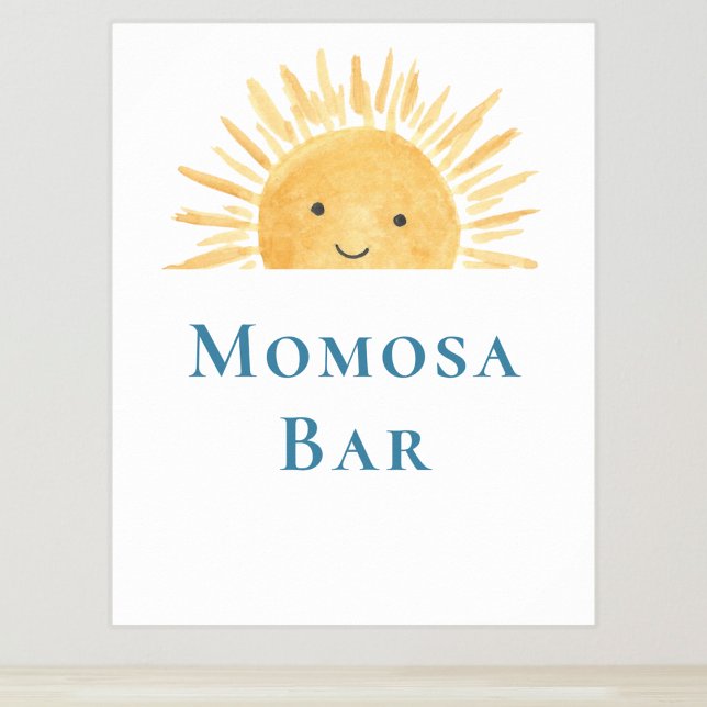 Momosa Bar Sun-Themed Baby Duschsignatur Poster (Von Creator hochgeladen)