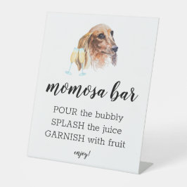 Momosa Bar Watercolor Dackel Themenzeichen Sockelschild