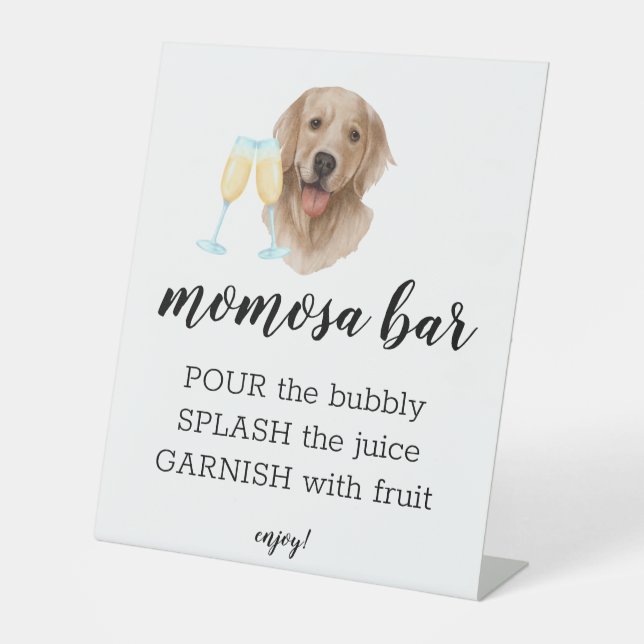 Momosa Bar Watercolor Labrador Retriever Theme Sockelschild (Vorderseite)