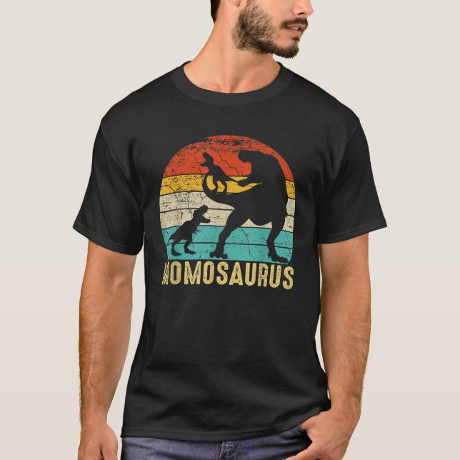 Momosaurus T Rex Momo Dinosaurier 2 Kinder Matchin T-Shirt (Vorderseite)