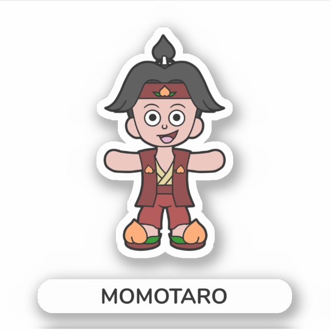 Momotaro, der Peach Boy Aufkleber (Vorderseite)