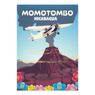Momotombo Nicaragua Vulkan Reise Druck. Fotodruck