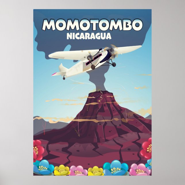 Momotombo Nicaragua Vulkanausflug drucken. Poster (Vorne)