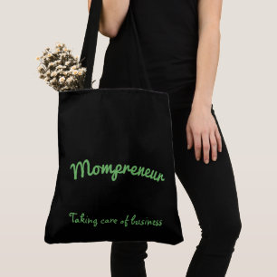 Mompreneur Schwarz-Grün-Blume Mandala Design