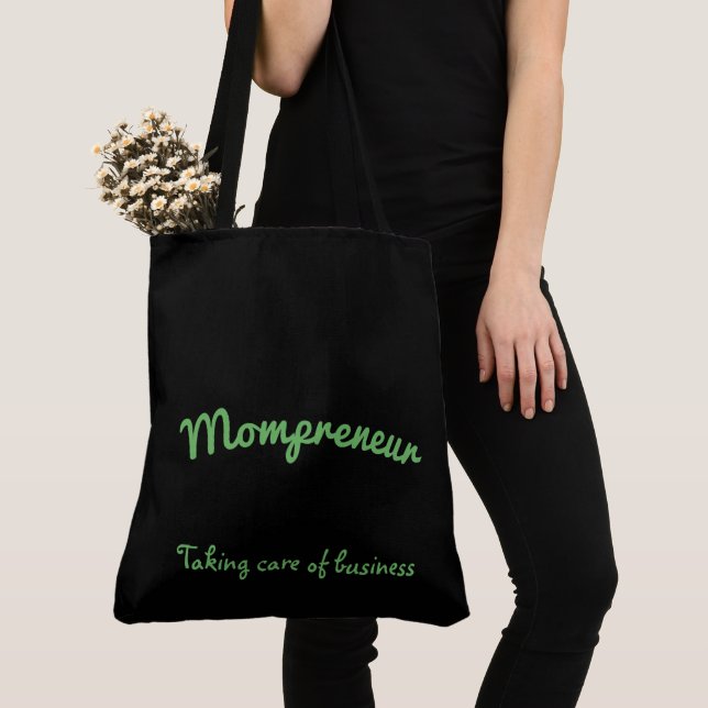 Mompreneur Schwarz-Grün-Blume Mandala Design (Von Nahem)