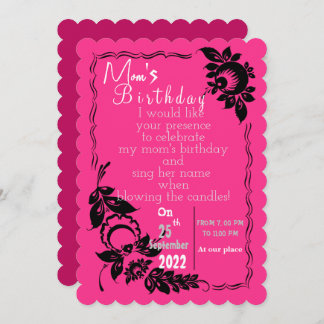 Mom's birthday invitation einladung