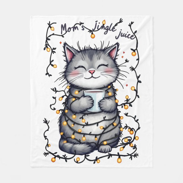 Mom's Jingle Juice  Fleecedecke (Vorderseite)