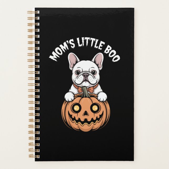 Mom's Little Boo French Bulldog Hallowen Planer (Vorderseite)