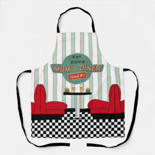 Moms Retro-Diner mit Burgern & Bier Schürze