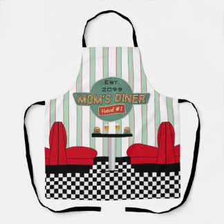 Moms Retro-Diner mit Burgern & Bier Schürze