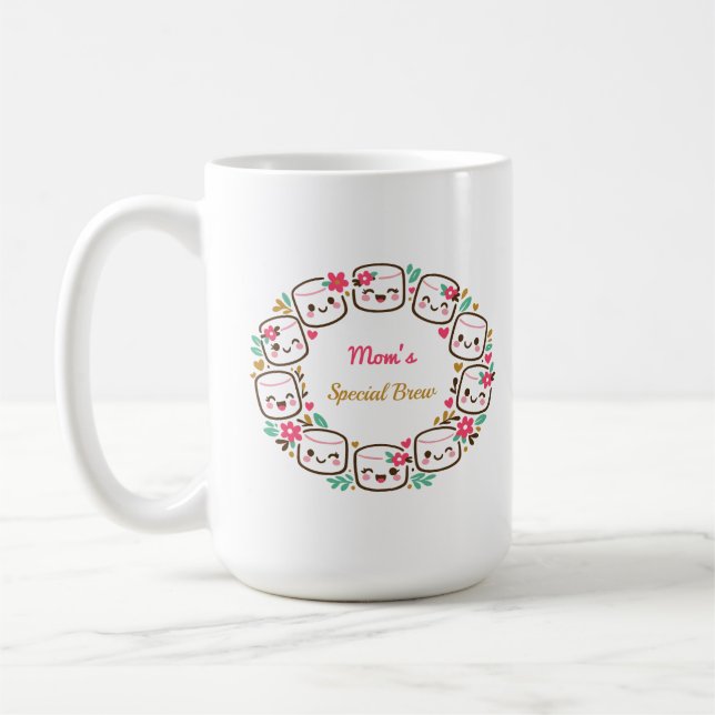 Mom's Special Floral Wreath Mug Mother's Day 2026" Kaffeetasse (Links)