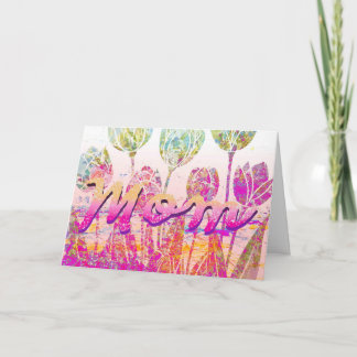 Mom's Tulips Customizable Karte