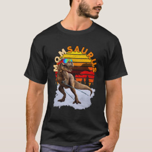MOMSAURUS Jurassic Rex Mama Skifahren Vintage Welt T-Shirt