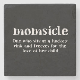 Momsicle - Hockey-Mutter Steinuntersetzer