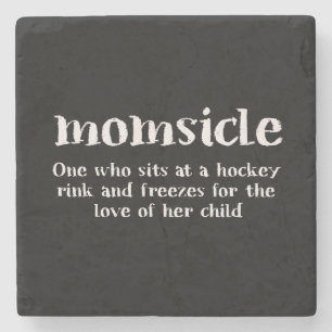 Momsicle - Hockey-Mutter Steinuntersetzer