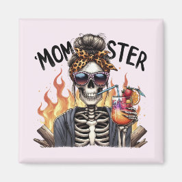 Momster: Eine feine Skeletton-Mama, die Sangria um Magnet